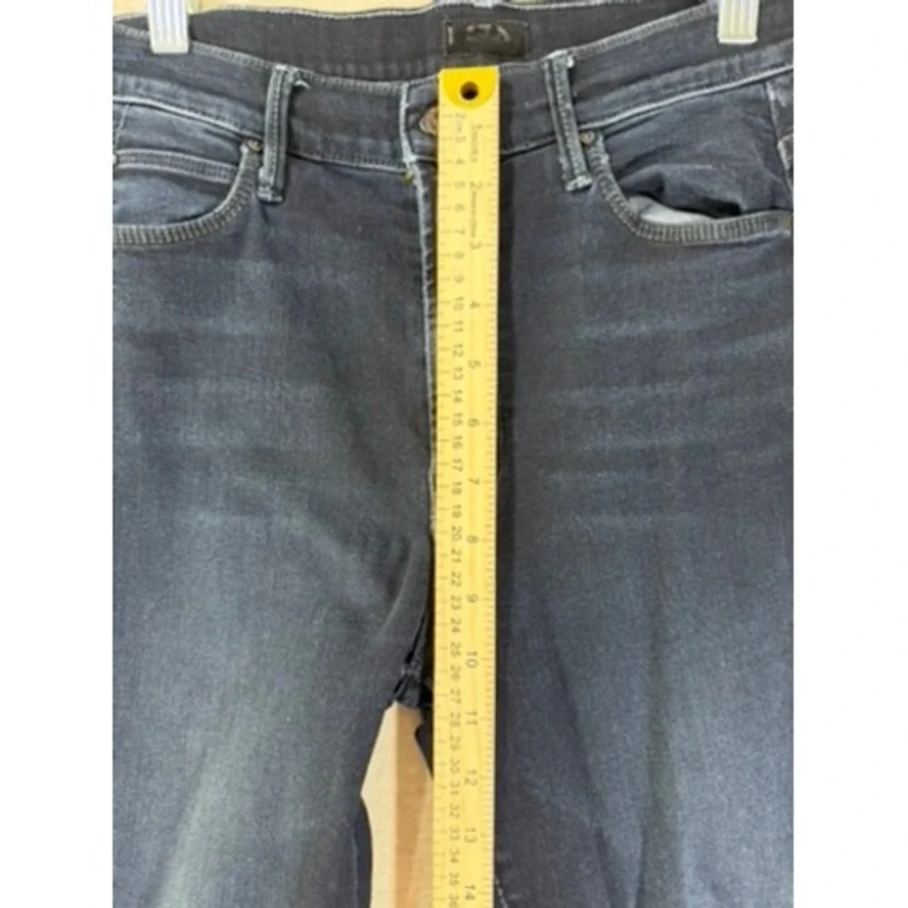 Mother Denim Skinny Jeans Womens 27 Dark Wash Excellent Raw Chewed Hem High Rise - Picture 4 of 8